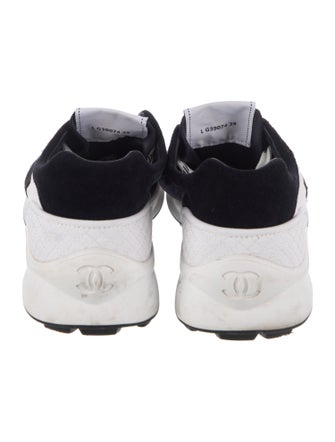 Chanel Interlocking CC Logo Suede Sneakers