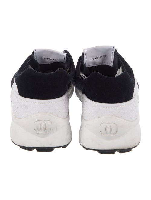 Chanel Interlocking CC Logo Suede Sneakers