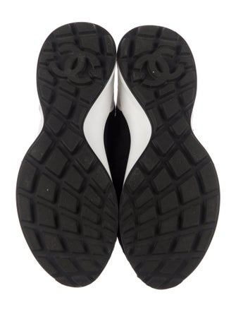 Chanel Interlocking CC Logo Suede Sneakers