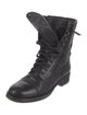 Chanel 2015 Interlocking CC Logo Combat Boots