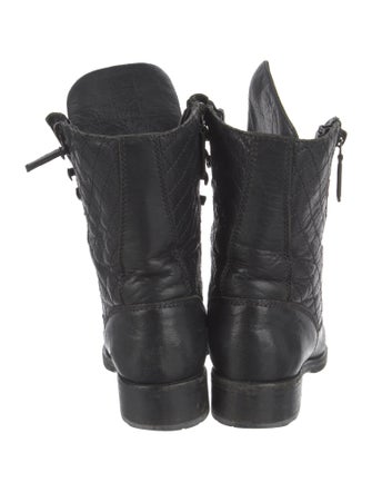 Chanel 2015 Interlocking CC Logo Combat Boots