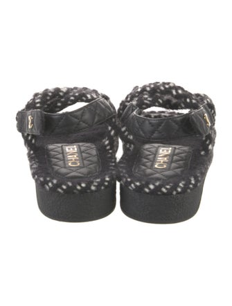 Chanel 2021 Interlocking CC Logo Slingback Sandals