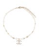 Chanel 2023 Faux Pearl & Strass CC & Star Pendant Necklace