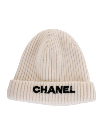 Chanel 2022 Sequin Logo Cashmere Beanie
