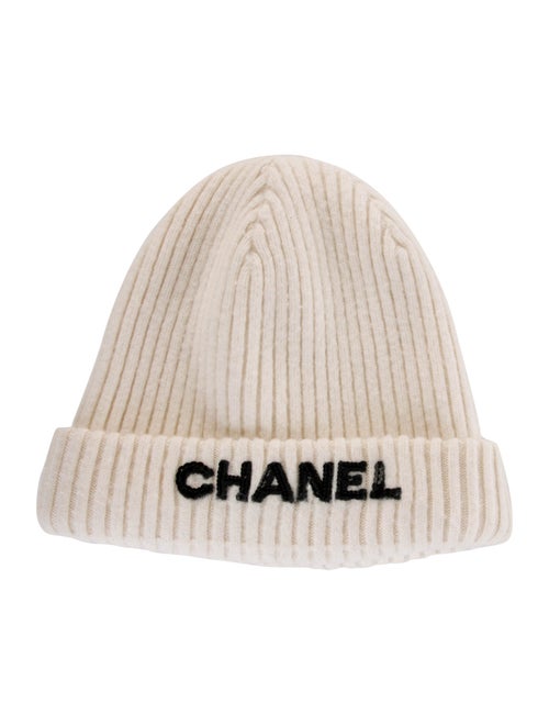 Chanel 2022 Sequin Logo Cashmere Beanie
