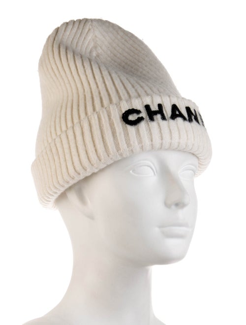 Chanel 2022 Sequin Logo Cashmere Beanie