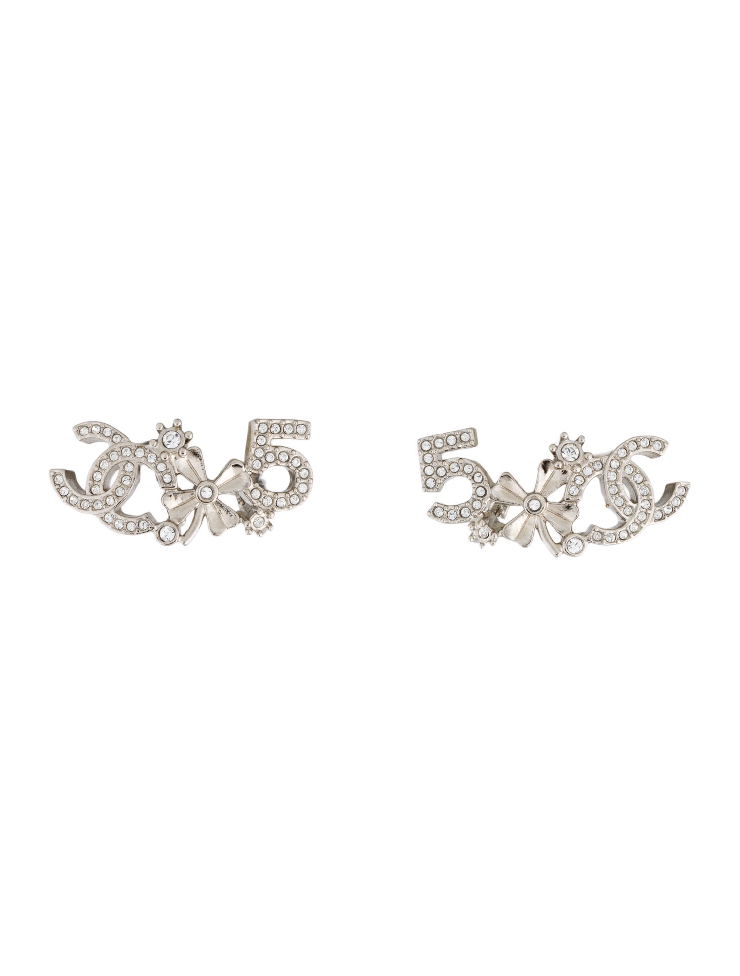 Chanel 2023 Strass CC Lucky Charm Ear Climbers