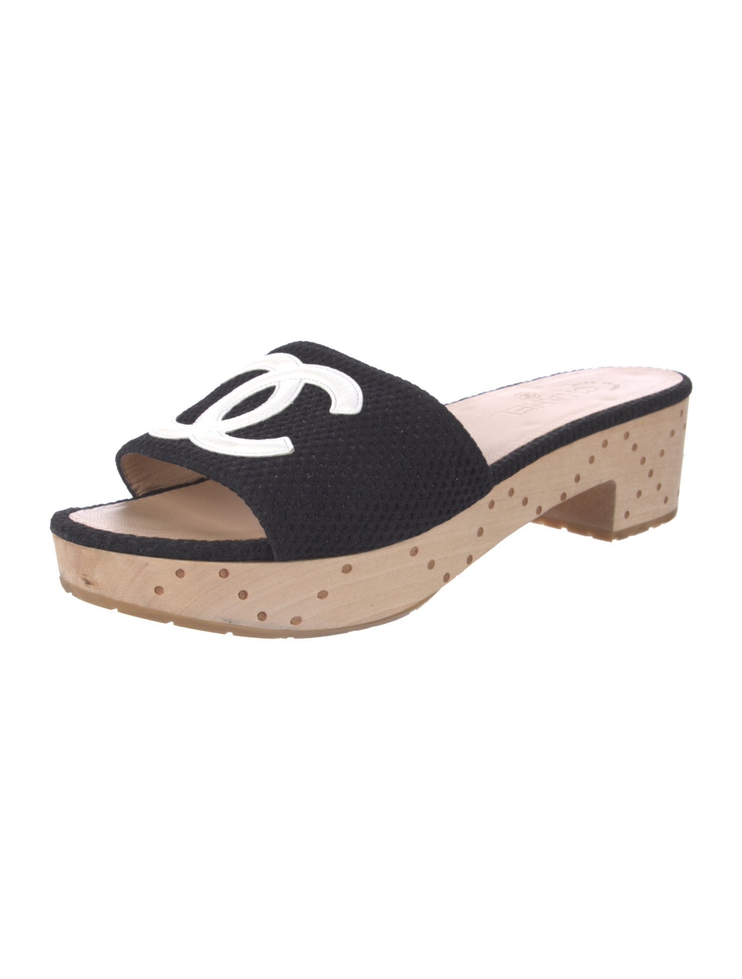 Chanel Interlocking CC Logo Canvas Slides