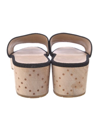 Chanel Interlocking CC Logo Canvas Slides