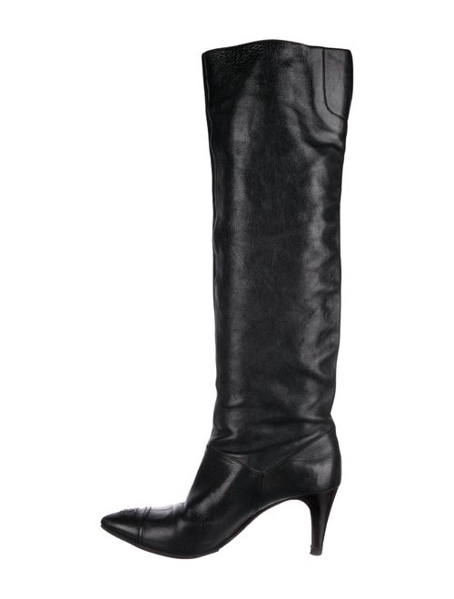 Chanel Interlocking CC Logo Leather Boots
