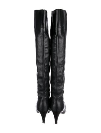 Chanel Interlocking CC Logo Leather Boots