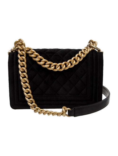 Chanel Small Strass Velvet Boy Bag