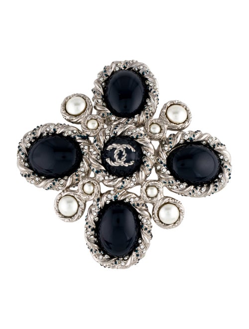 Chanel Strass, Faux Pearl, & Resin Brooch