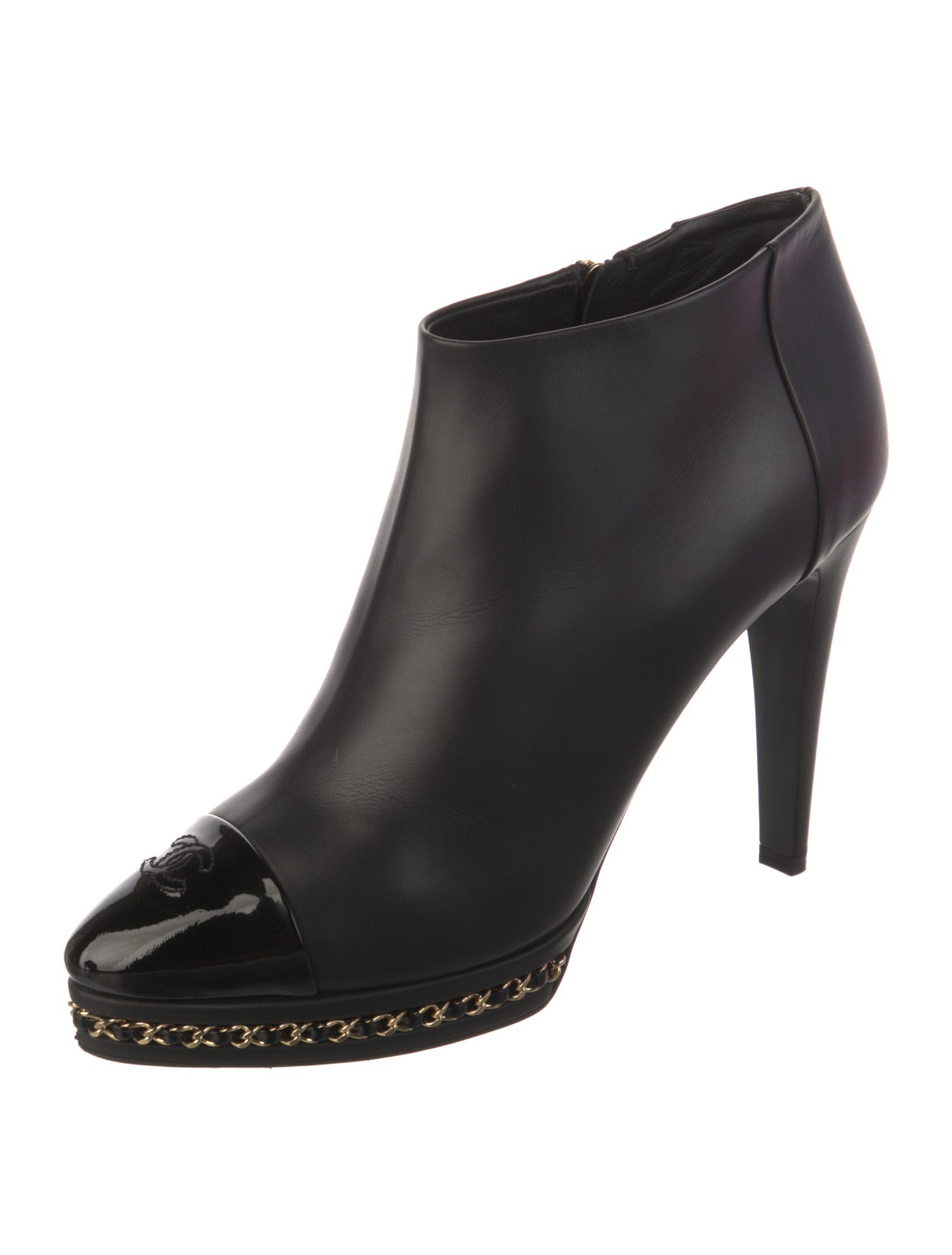 Chanel 2015 Interlocking CC Logo Boots