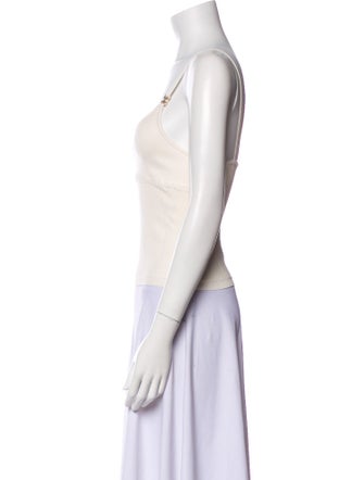 Chanel 2020 V-Neck Crop Top