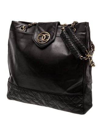 Chanel Large Quilted CC Tote