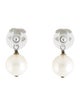 Chanel Strass & Faux Pearl CC Drop Earrings