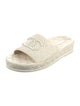 Chanel Interlocking CC Logo Leather Espadrilles