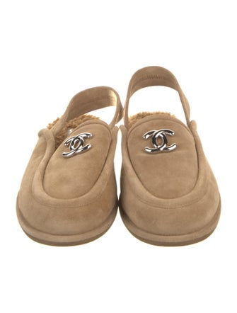 Chanel 2025 Interlocking CC Logo Slingback Flats