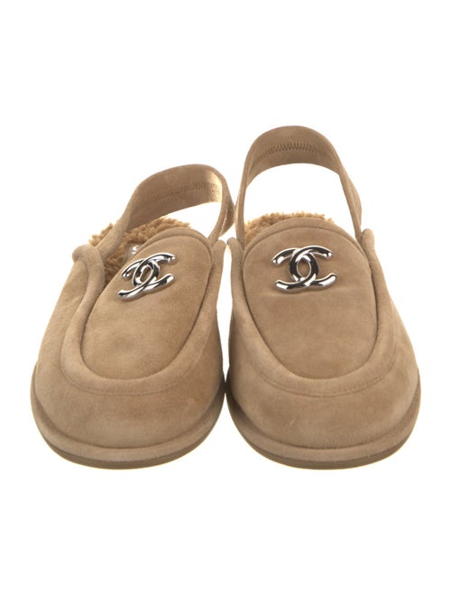 Chanel 2025 Interlocking CC Logo Slingback Flats
