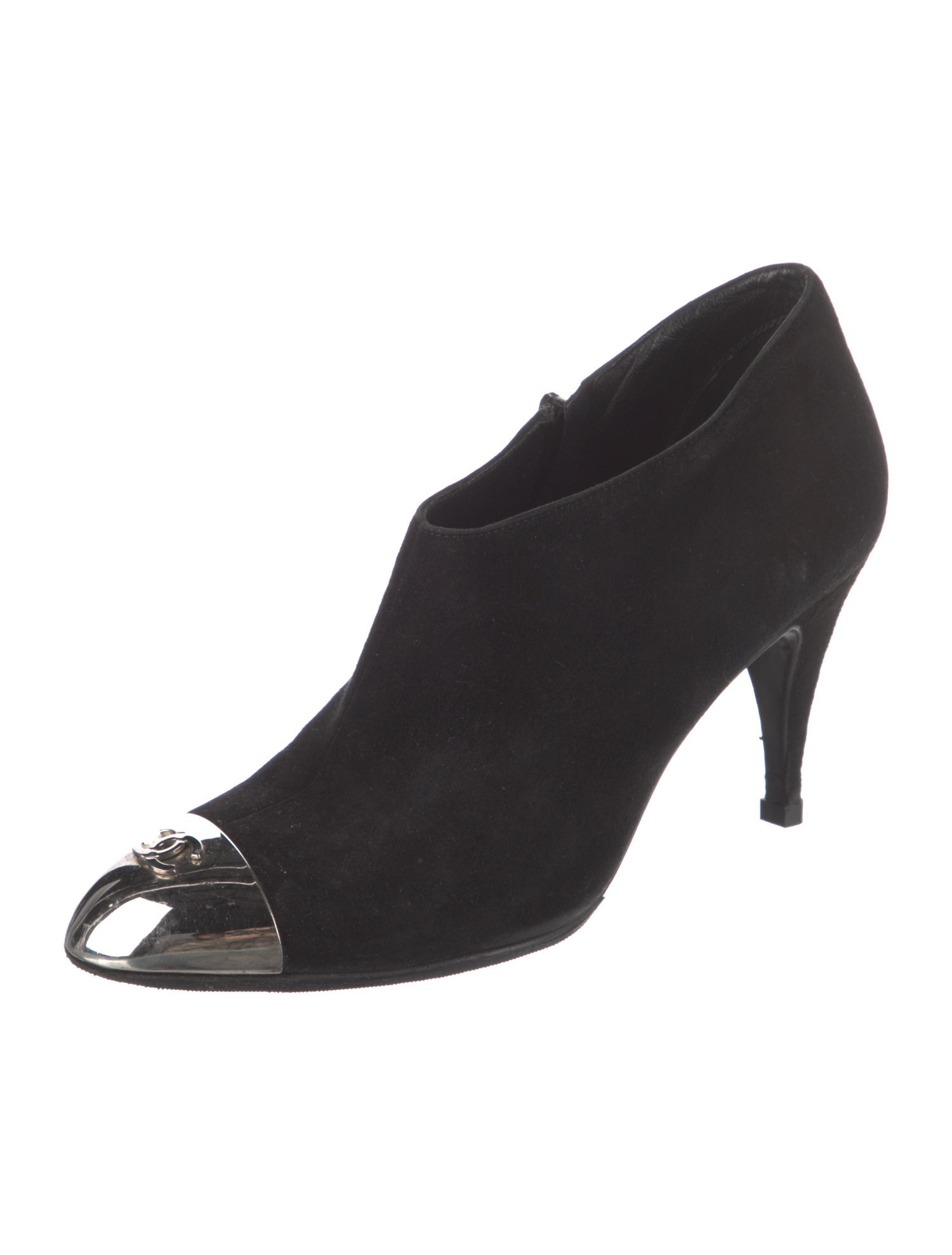 Chanel Vintage Interlocking CC Logo Lace-Up Boots