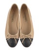 Chanel Interlocking CC Logo Leather Ballet Flats