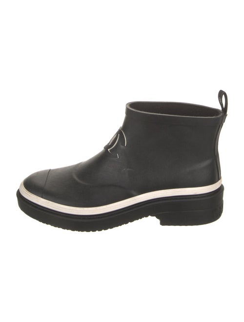 Chanel Interlocking CC Logo Rubber Rain Boots