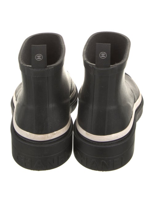 Chanel Interlocking CC Logo Rubber Rain Boots