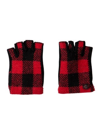 Chanel Plaid Fingerless Gloves
