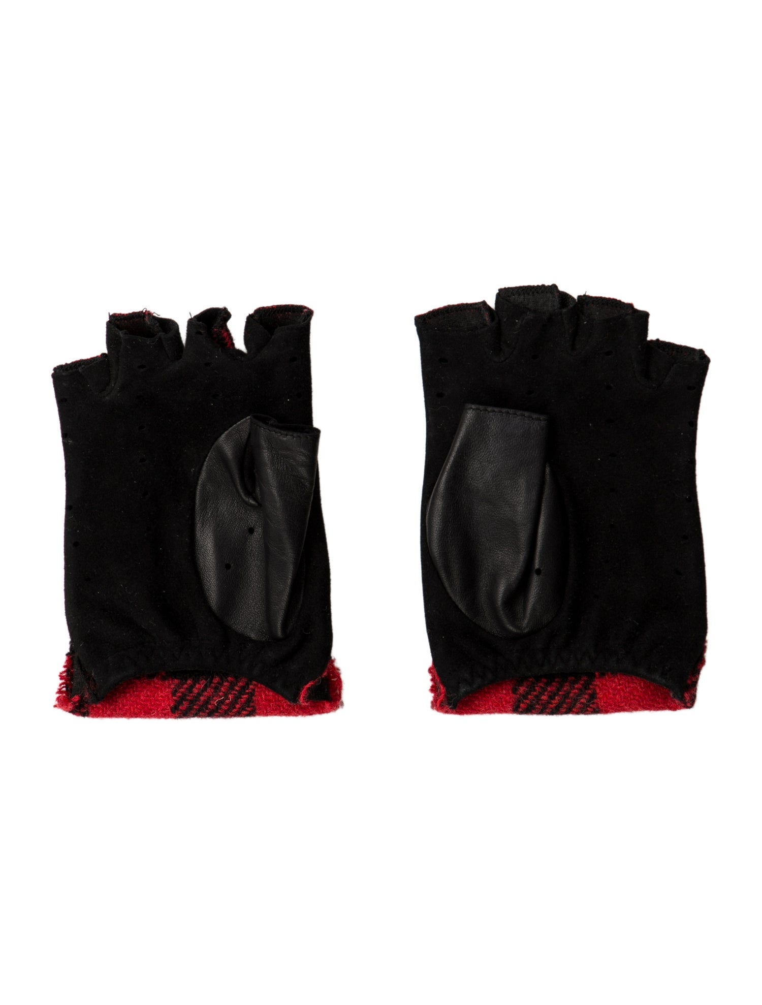 Chanel Plaid Fingerless Gloves
