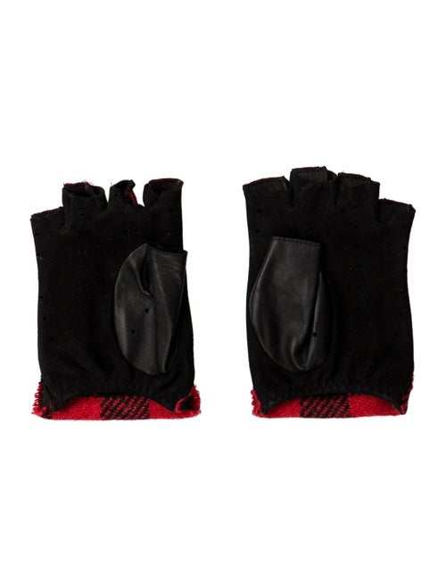 Chanel Plaid Fingerless Gloves