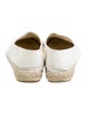 Chanel Interlocking CC Logo Leather Espadrilles