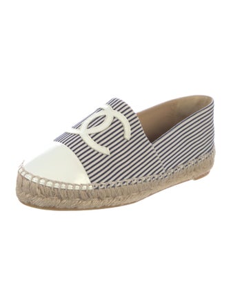 Chanel Interlocking CC Logo Canvas Espadrilles