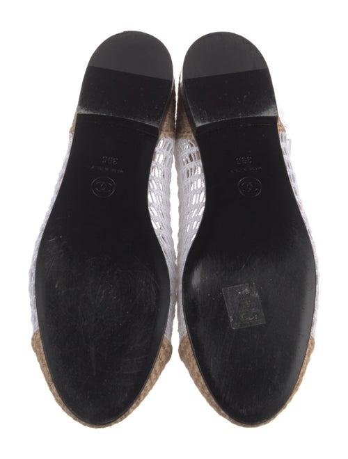 Chanel Interlocking CC Logo Raffia Ballet Flats