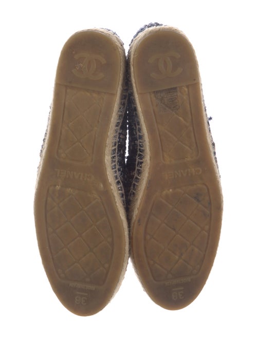 Chanel Interlocking CC Logo Tweed Espadrilles