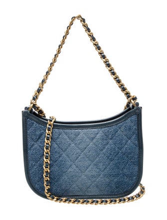 Chanel Denim Quilted CC Hobo