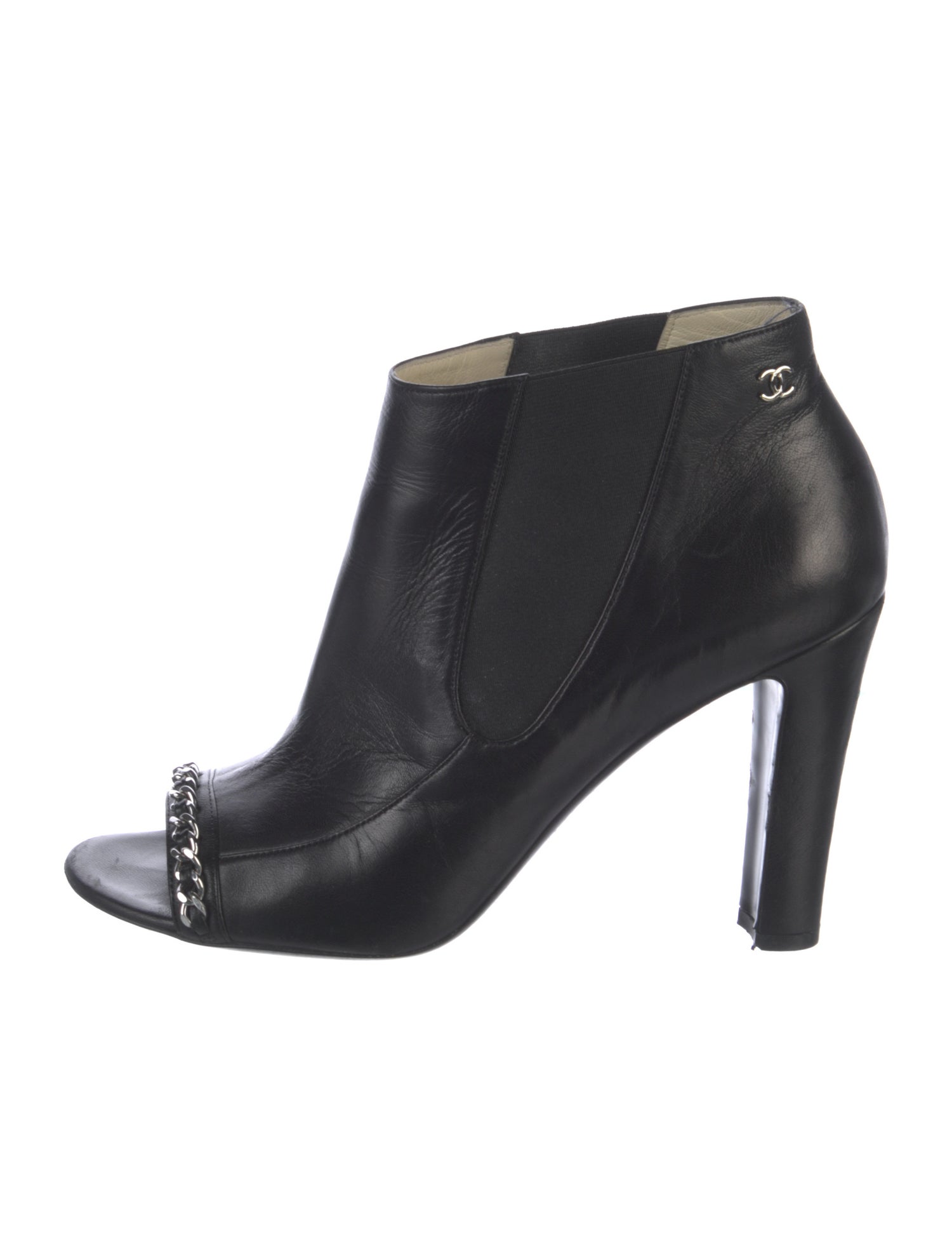 Chanel Interlocking CC Logo Leather Sandals