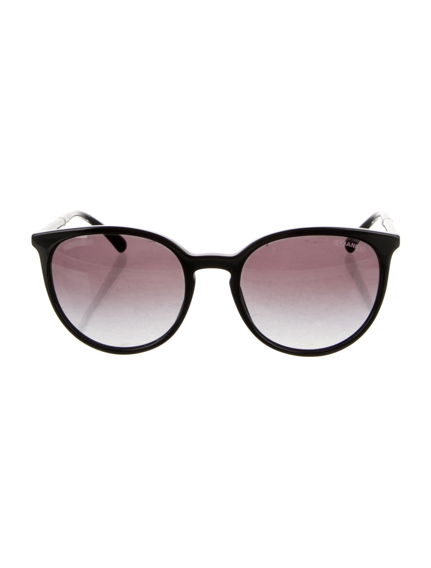 Chanel Faux Pearl Accents Round Sunglasses