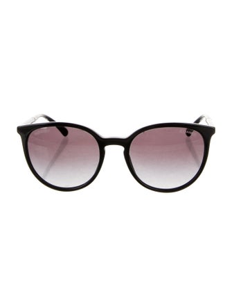 Chanel Faux Pearl Accents Round Sunglasses