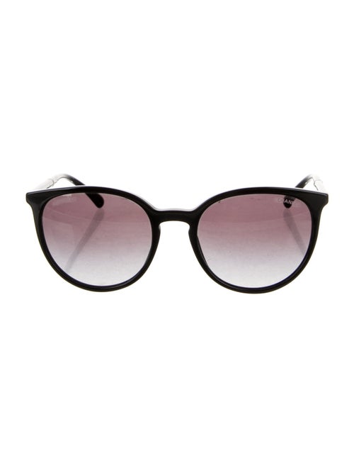 Chanel Faux Pearl Accents Round Sunglasses