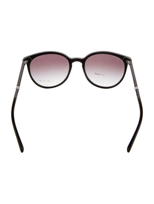 Chanel Faux Pearl Accents Round Sunglasses
