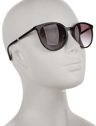 Chanel Faux Pearl Accents Round Sunglasses