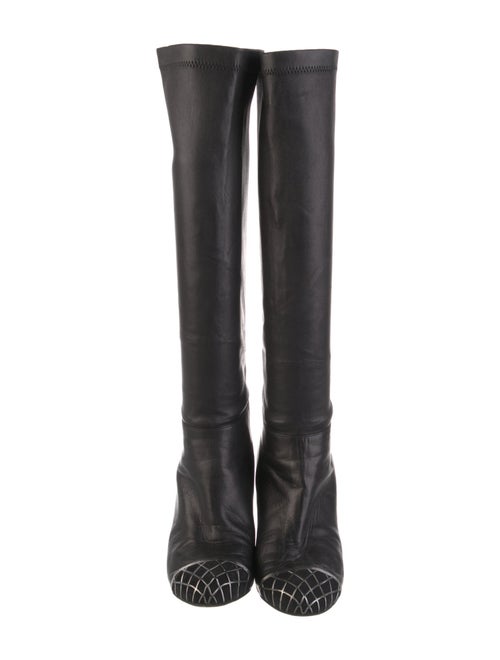 Chanel Interlocking CC Logo Leather Boots