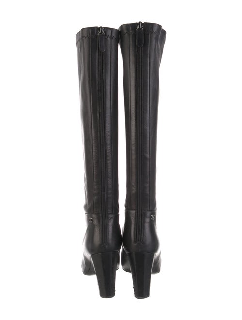 Chanel Interlocking CC Logo Leather Boots