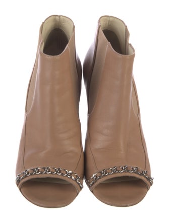 Chanel Interlocking CC Logo Leather Boots