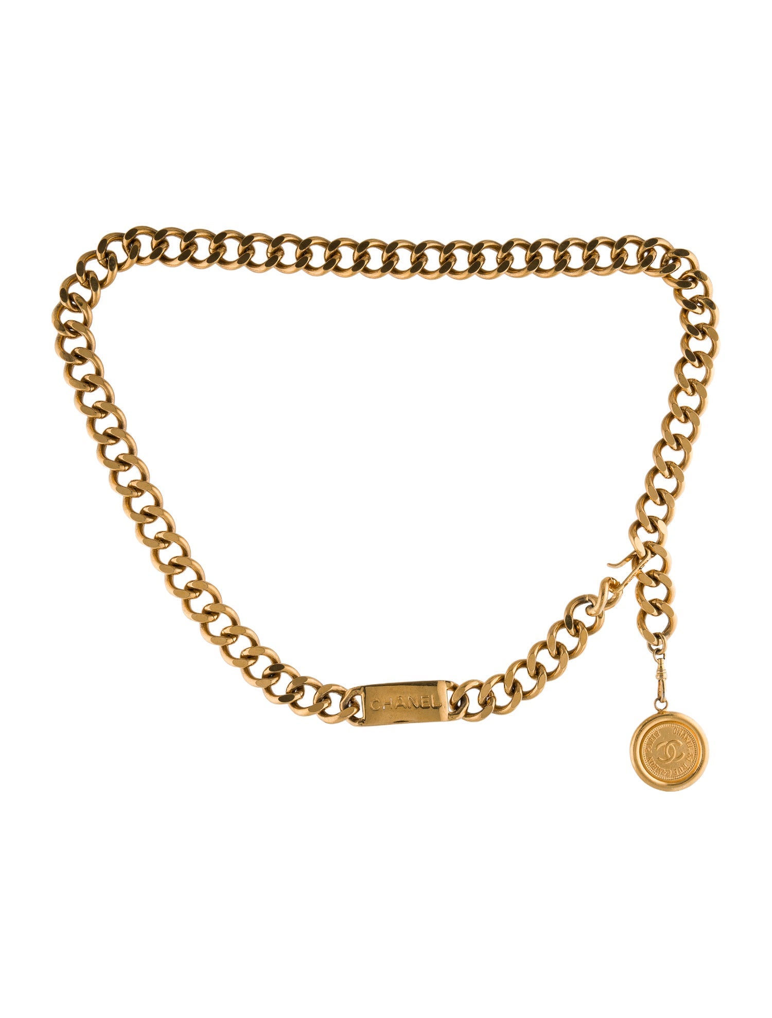 Chanel Vintage Interlocking CC Logo Waist Belt