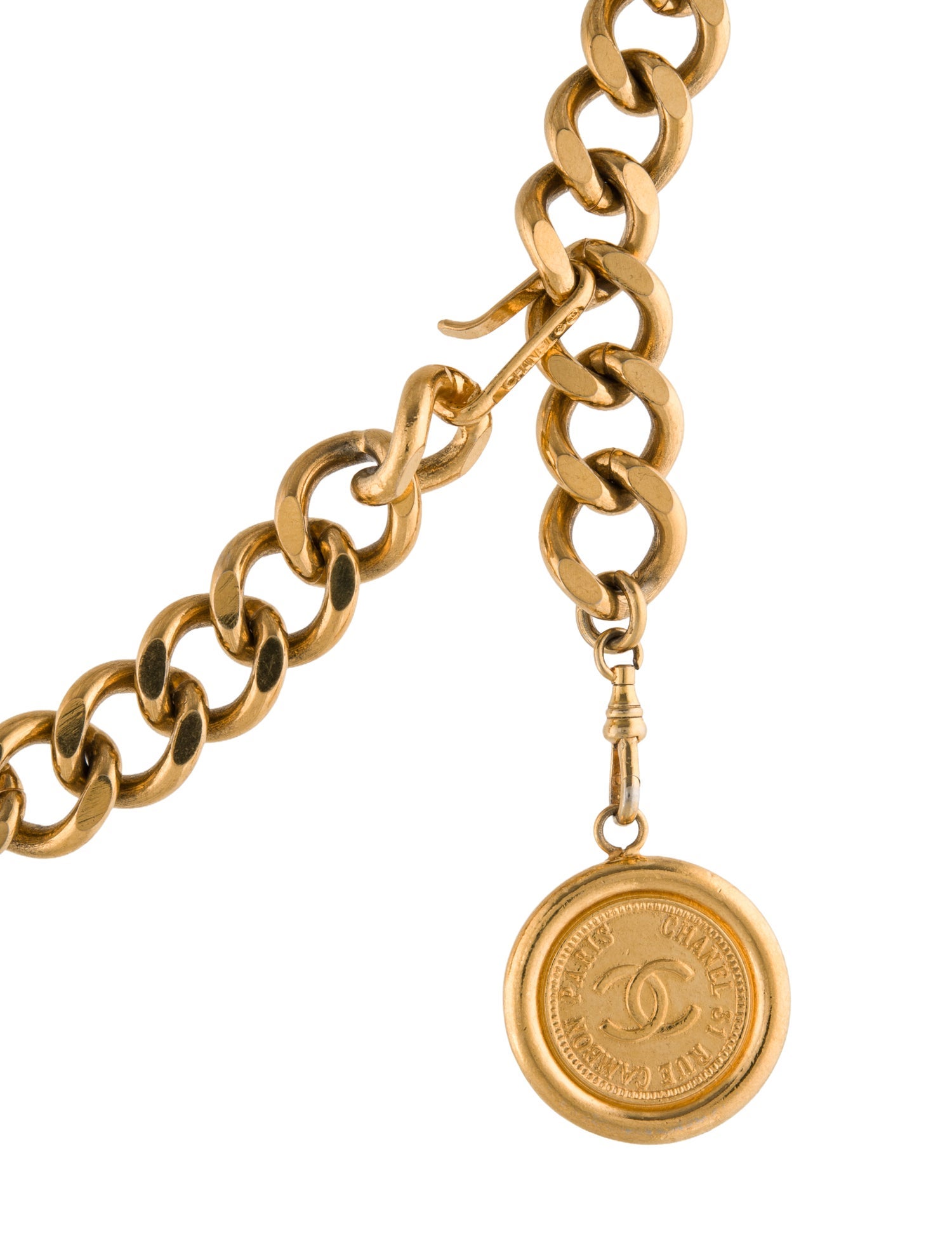 Chanel Vintage Interlocking CC Logo Waist Belt