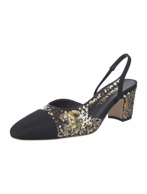 Chanel 2024 Interlocking CC Logo Slingback Pumps
