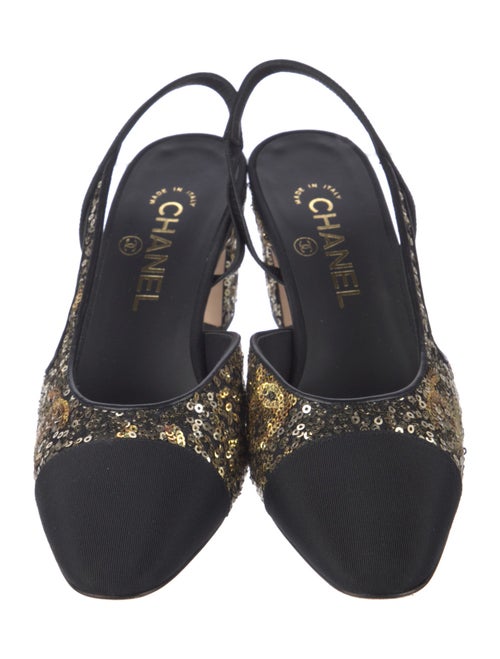 Chanel 2024 Interlocking CC Logo Slingback Pumps