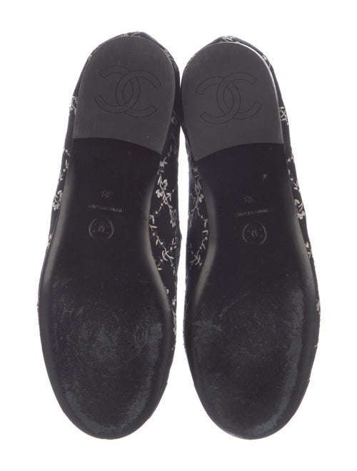 Chanel Interlocking CC Logo Grosgrain Trim Mary Jane Flats